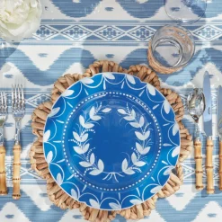 French Blue Garland Dinner Plates (Set Of 4)|Mrs. Alice