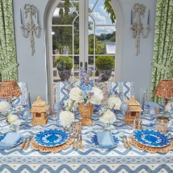 French Blue Garland Dinner Plates (Set Of 4)|Mrs. Alice Hot