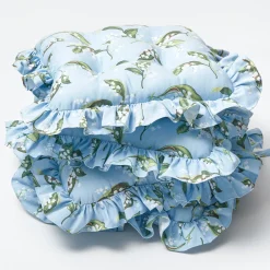 Frilled Lily Of The Valley Seat Pad Cushion (Set Of 4)|Mrs. Alice Hot