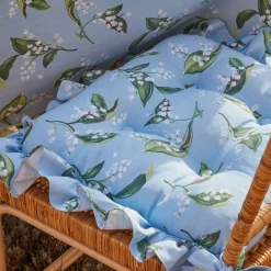 Frilled Lily Of The Valley Seat Pad Cushion (Set Of 4)|Mrs. Alice Hot