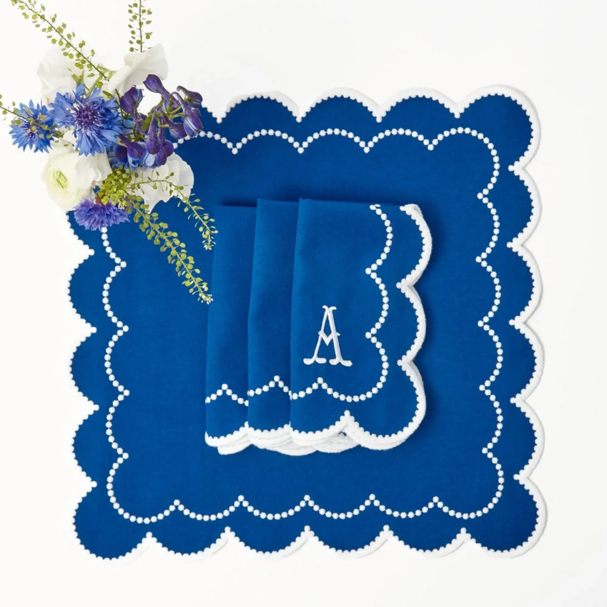 Gabrielle Blue Napkins (Set Of 4)|Mrs. Alice Outlet