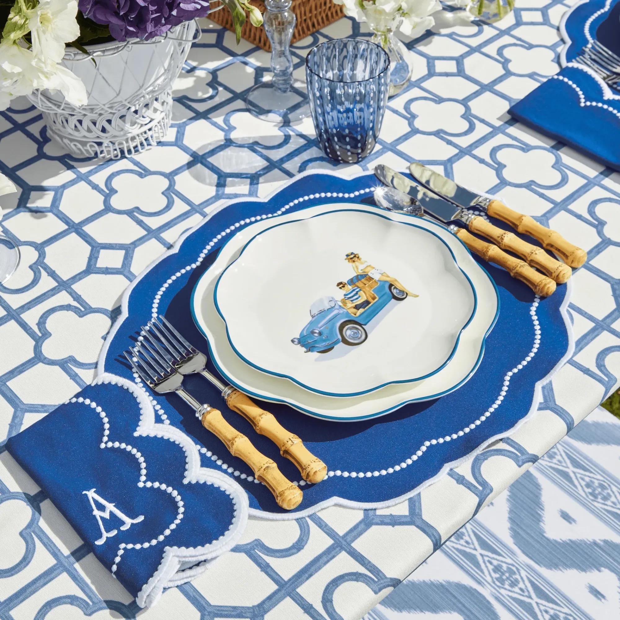 Gabrielle Blue Napkins (Set Of 4)|Mrs. Alice Outlet