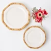 Geometric Bamboo Dinner Plate|Mrs. Alice Clearance
