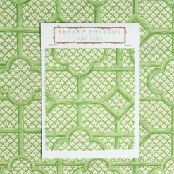 Green Bamboo Trellis Fabric|Mrs. Alice Clearance