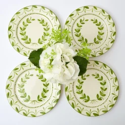 Green Garland Dinner Plates (Set Of 4)|Mrs. Alice Discount