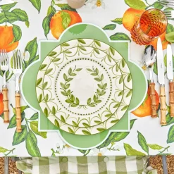 Green Garland Starter Plates (Set Of 4)|Mrs. Alice Clearance