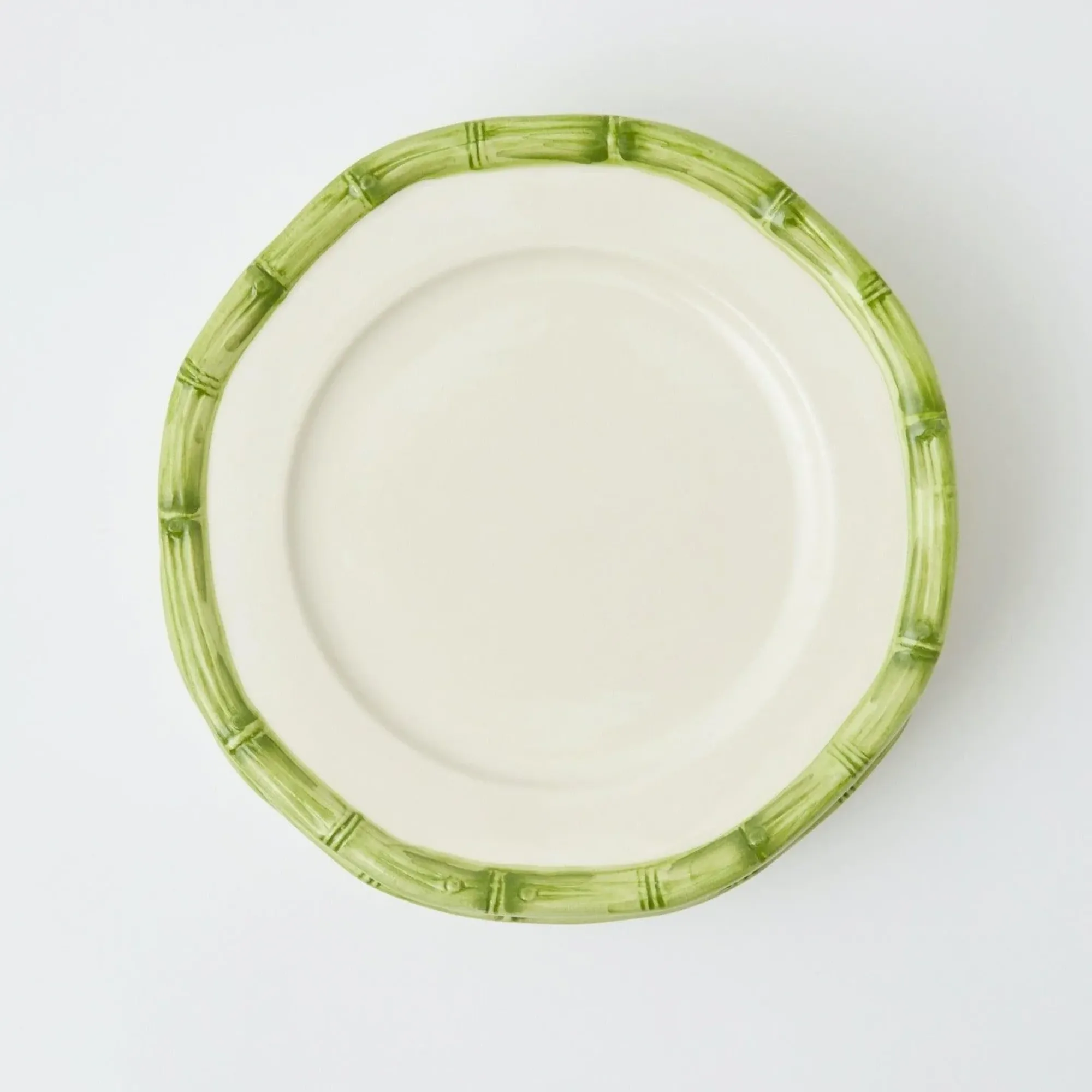Green Geometric Bamboo Starter Plate|Mrs. Alice Best