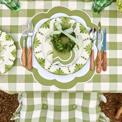 Green Gingham Tablecloth|Mrs. Alice