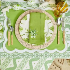 Green Ikat Tablecloth|Mrs. Alice Sale