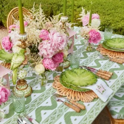 Green Ikat Tablecloth|Mrs. Alice Sale