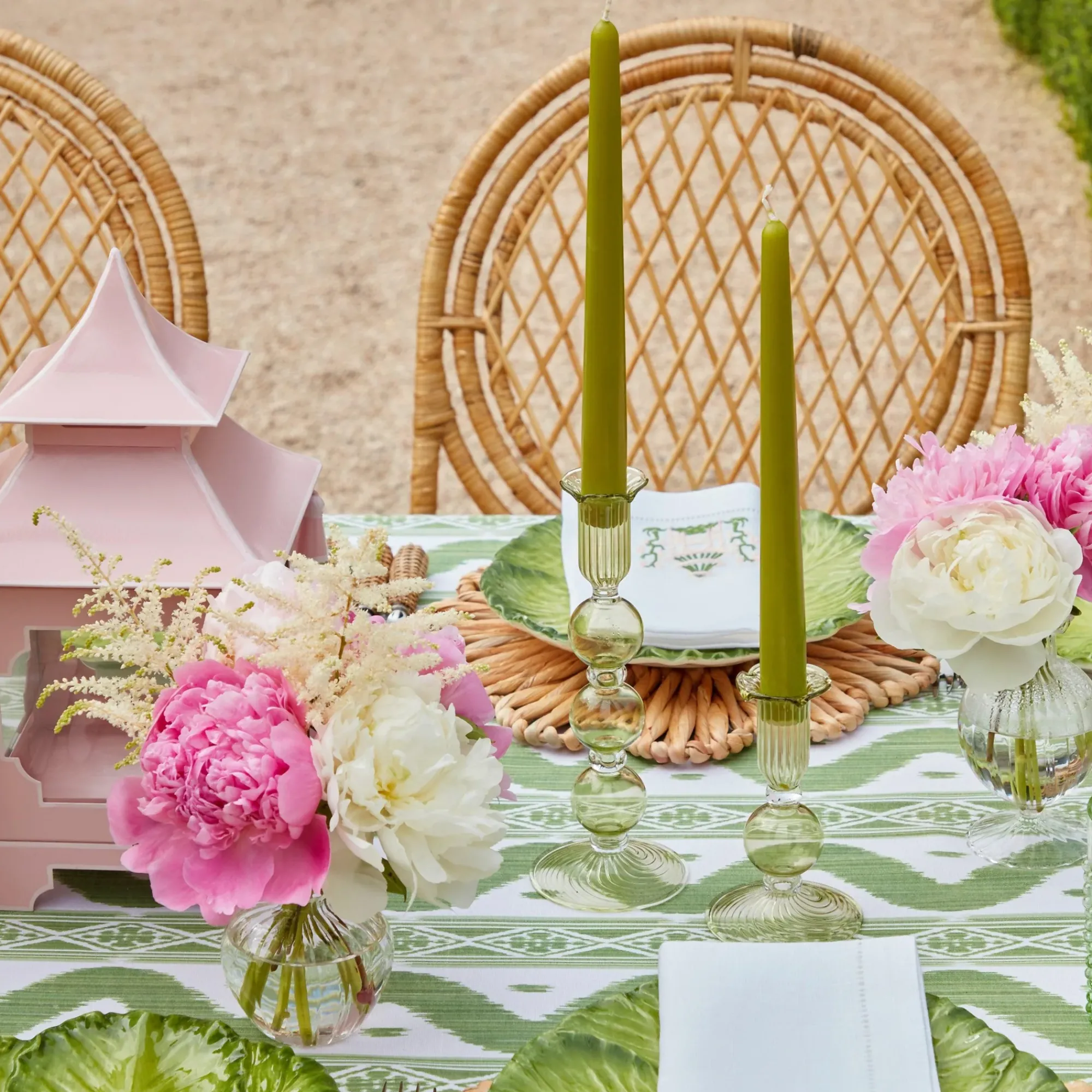 Green Parrot Candlescape|Mrs. Alice Hot