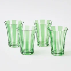 Green Positano Glasses (Set Of 4)|Mrs. Alice