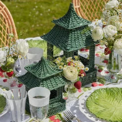 Green Rattan Pagoda Lantern|Mrs. Alice Hot
