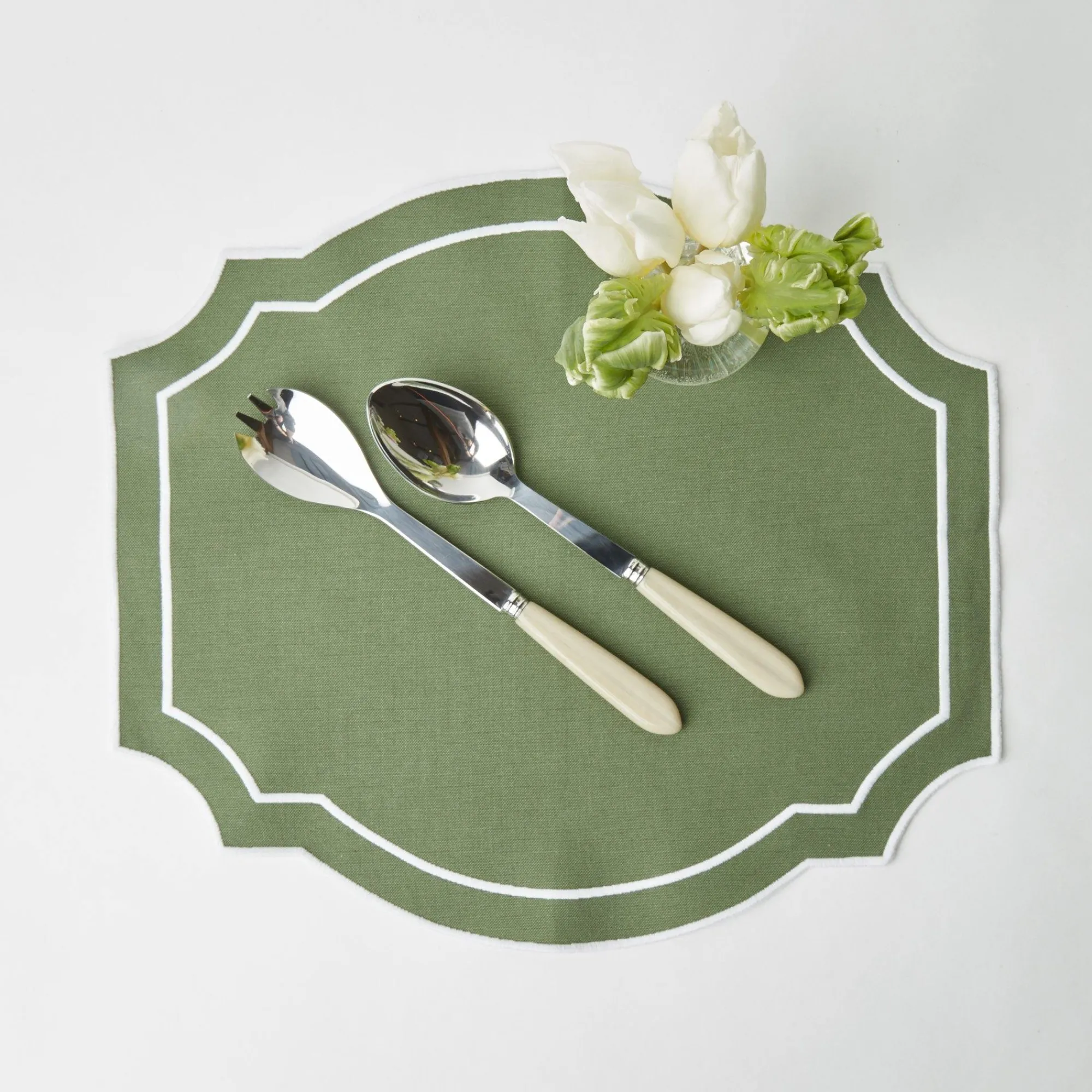 Grey Horn Salad Servers|Mrs. Alice Online