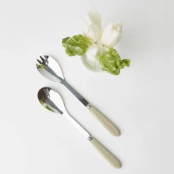 Grey Horn Salad Servers|Mrs. Alice Hot