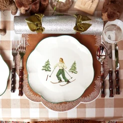 Heidi & Hans Skier Dinner Plate (Set Of 4)|Mrs. Alice