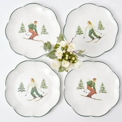 Heidi & Hans Skier Dinner Plate (Set Of 4)|Mrs. Alice Discount