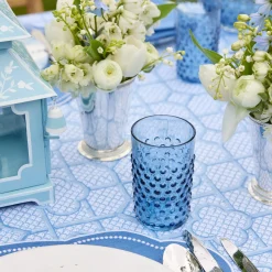 Hobnail Navy Glasses & Jug Set|Mrs. Alice New