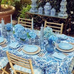 Hobnail Navy Glasses & Jug Set|Mrs. Alice New