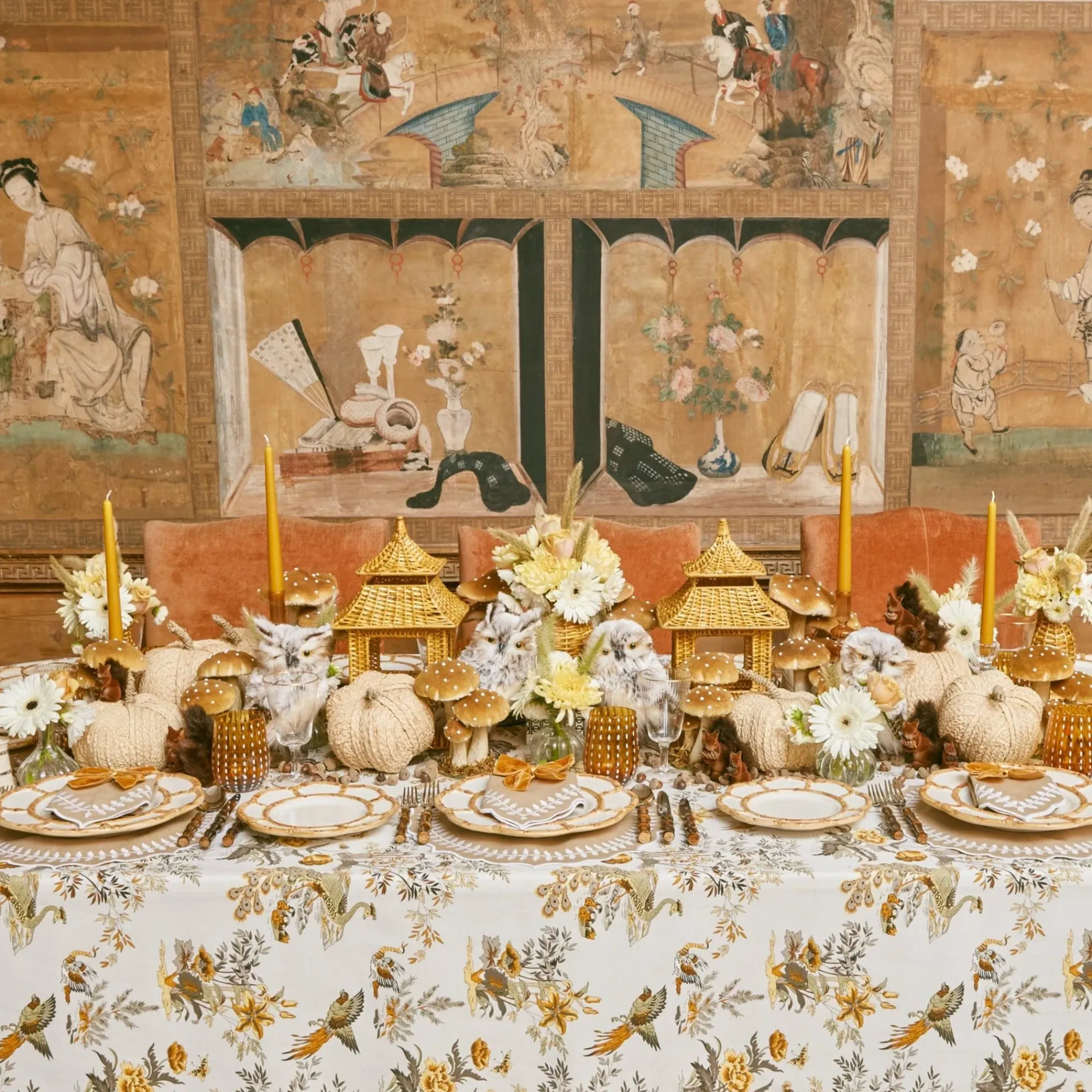 Honey Rattan Pagoda Lantern|Mrs. Alice New