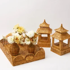Honey Rattan Pagoda Lantern|Mrs. Alice New