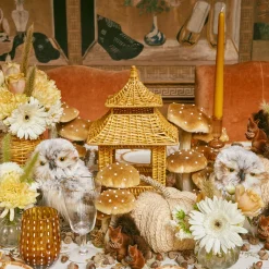 Honey Rattan Pagoda Lantern|Mrs. Alice New