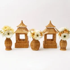 Honey Rattan Vase (Set Of 3)|Mrs. Alice Sale