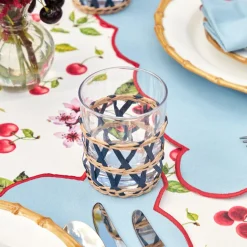 Ink Raffia Water Glasses (Set Of 4)|Mrs. Alice