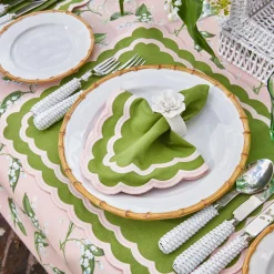 Isla Green & Pink Placemats (Set Of 4)|Mrs. Alice Clearance