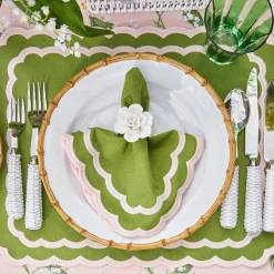 Isla Green & Pink Placemats (Set Of 4)|Mrs. Alice Clearance