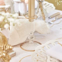 Joy Gold Fluted Candle Holder (Pair)|Mrs. Alice Sale