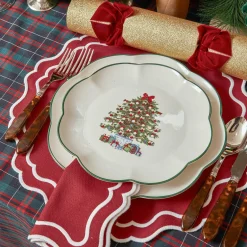 Katherine Berry Red Placemats (Set Of 4)|Mrs. Alice Outlet