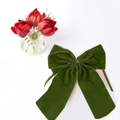 Large Forest Green Velvet Bow|Mrs. Alice Sale