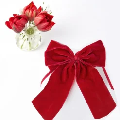 Large Ruby Red Velvet Bow|Mrs. Alice Clearance