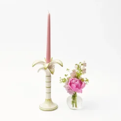 Large White Palm Candle Holder|Mrs. Alice Clearance