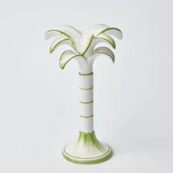 Large White Palm Candle Holder|Mrs. Alice Clearance