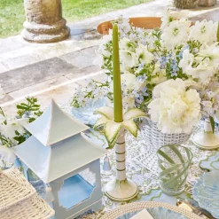 Large White Palm Candle Holder|Mrs. Alice Clearance