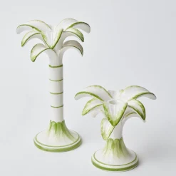 Large White Palm Candle Holder|Mrs. Alice Clearance