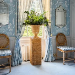 Liliana Scalloped Rattan Urn|Mrs. Alice Discount