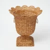 Liliana Scalloped Rattan Urn|Mrs. Alice