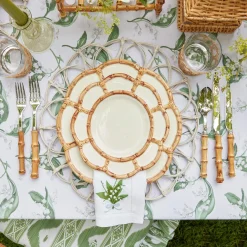 Lily Of The Valley White Linen Napkins (Set Of 4)|Mrs. Alice Online