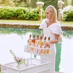 Lorenzo White Rattan Drinks Tray|Mrs. Alice Hot