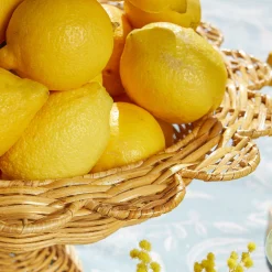 Luciana Rattan Scalloped Bowl|Mrs. Alice