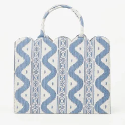Tote Bag (Blue Ikat)|Mrs. Alice Clearance