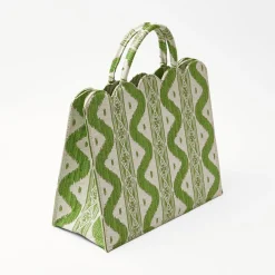 Tote Bag (Green Ikat)|Mrs. Alice Clearance