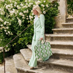 Tote Bag (Green Ikat)|Mrs. Alice Clearance