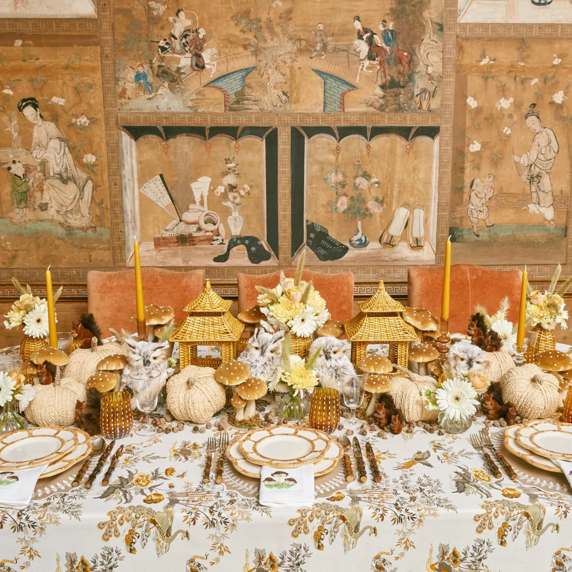 Mushroom White Linen Napkins (Set Of 4)|Mrs. Alice Online