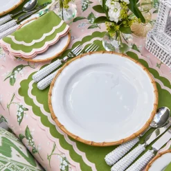 Nancy Bamboo Dinner & Starter Plates (Set Of 8)|Mrs. Alice Best