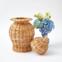 Natural Rattan Ginger Jar|Mrs. Alice