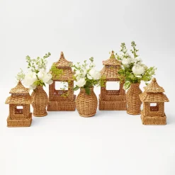 Natural Rattan Pagoda Decoration Set|Mrs. Alice Sale